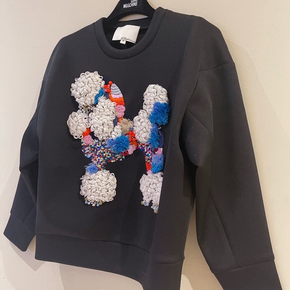 3.1 PHILLIP LIM Dropped Shoulder Cropped Poodle Sweatshirt Sz 6 - Picture 8 of 10